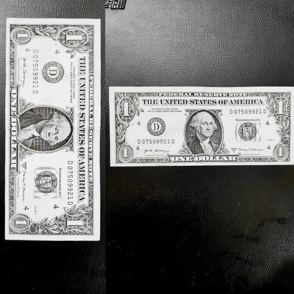 $1 ERROR MISCUT  BILL 2017A