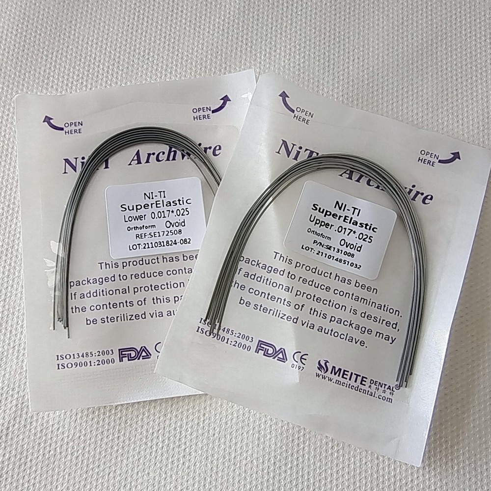 50 Pieces Dental Arch Wire Super Elastics NITI Rectangular Recta Ovoid Arcs