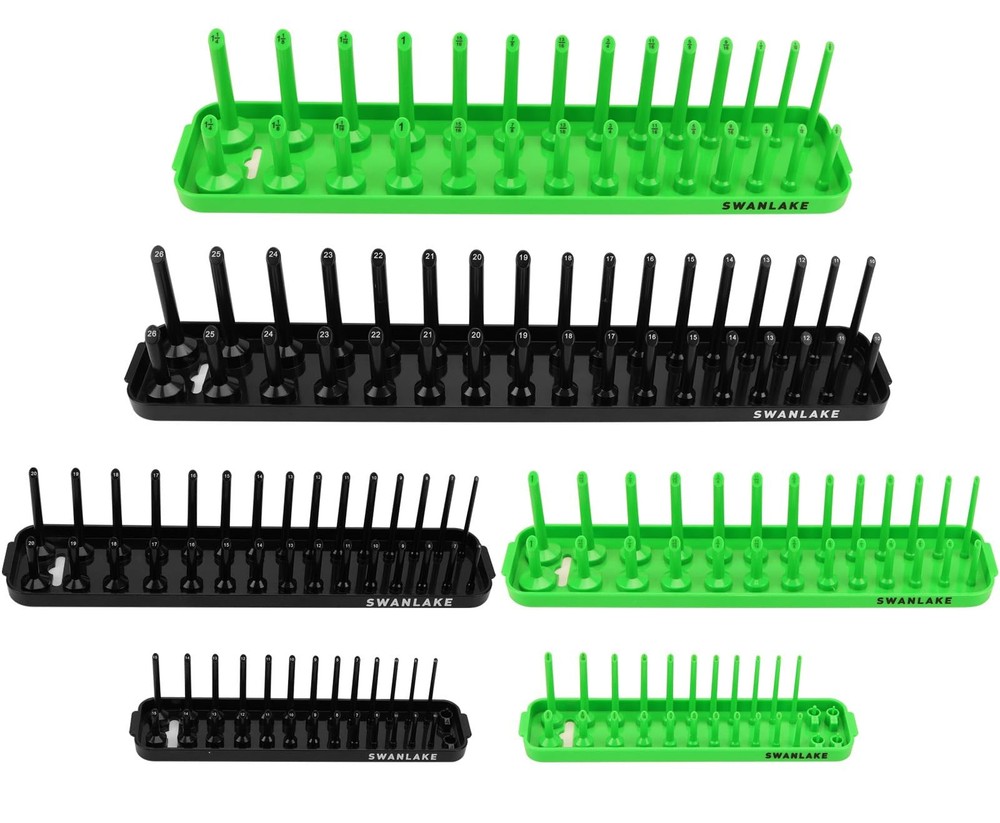 Socket Organizer Tray Set  6Piece SAE & Metric Holder for Toolboxes