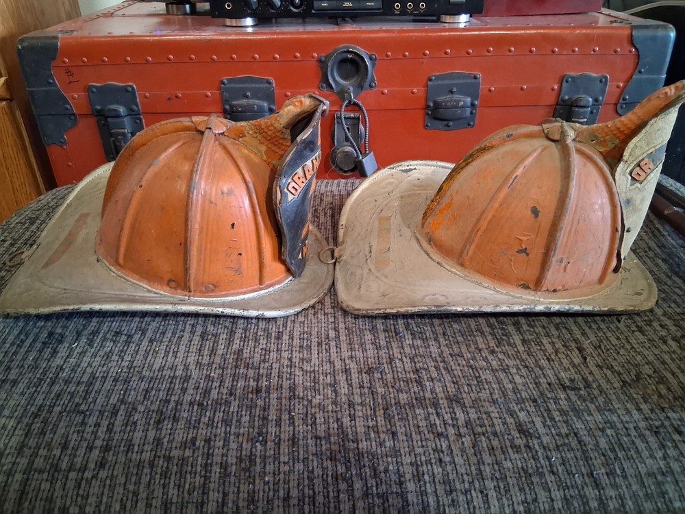 2 HIGH EAGLE FIRE HELMETS