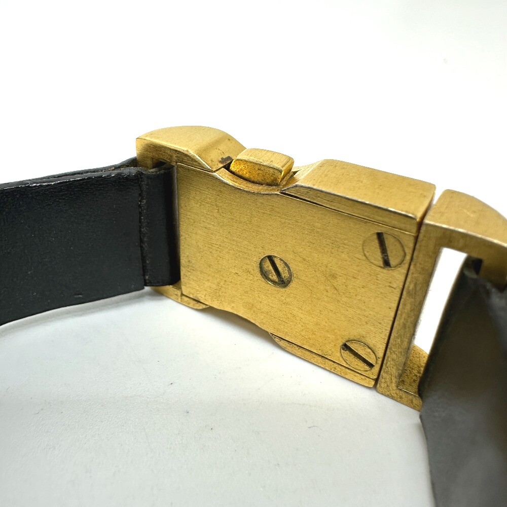 CHANEL CC Mark 00A Bracelet Gold Plated/Leather Black/GoldHardware