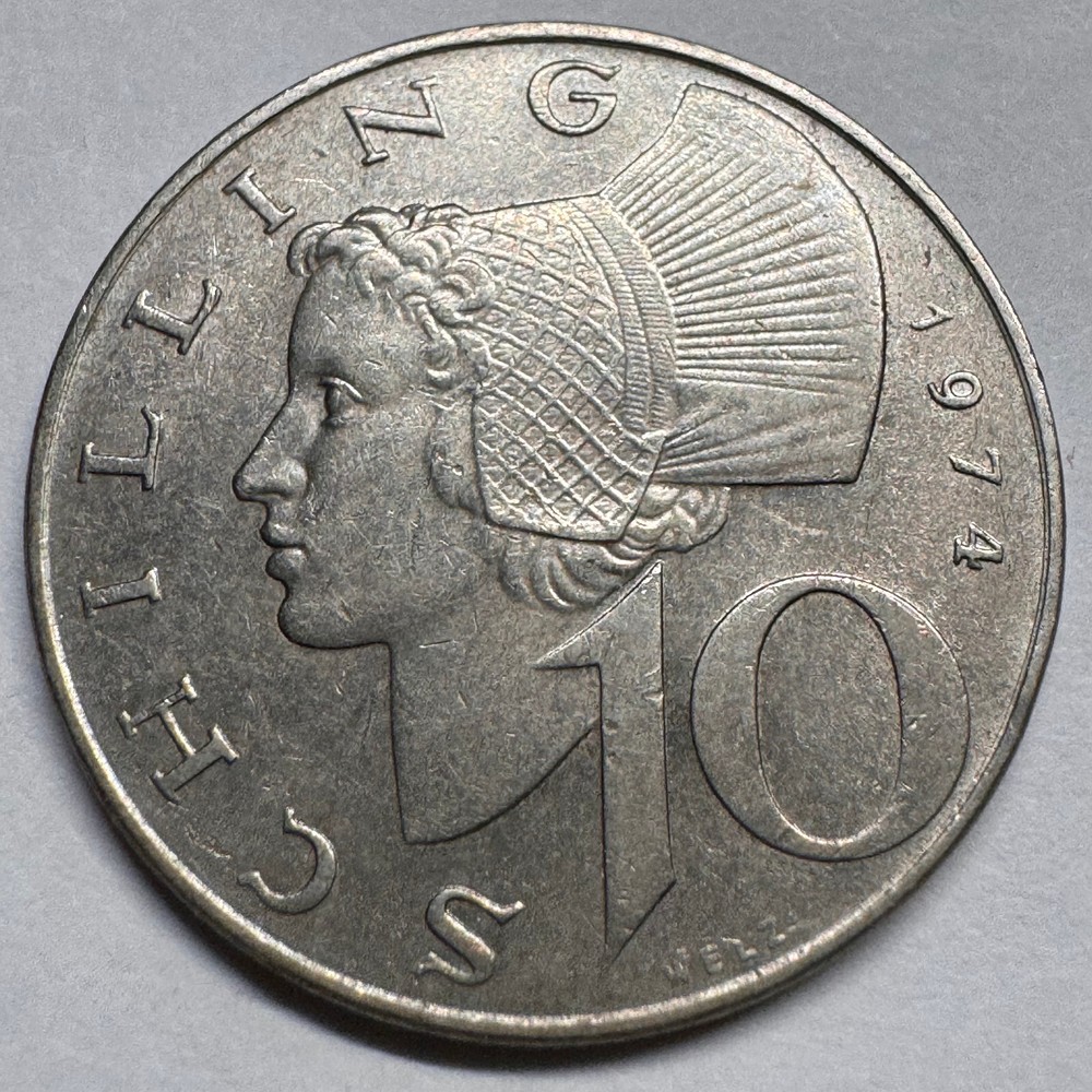 1974 Austria 10 Schilling - #A-067-B