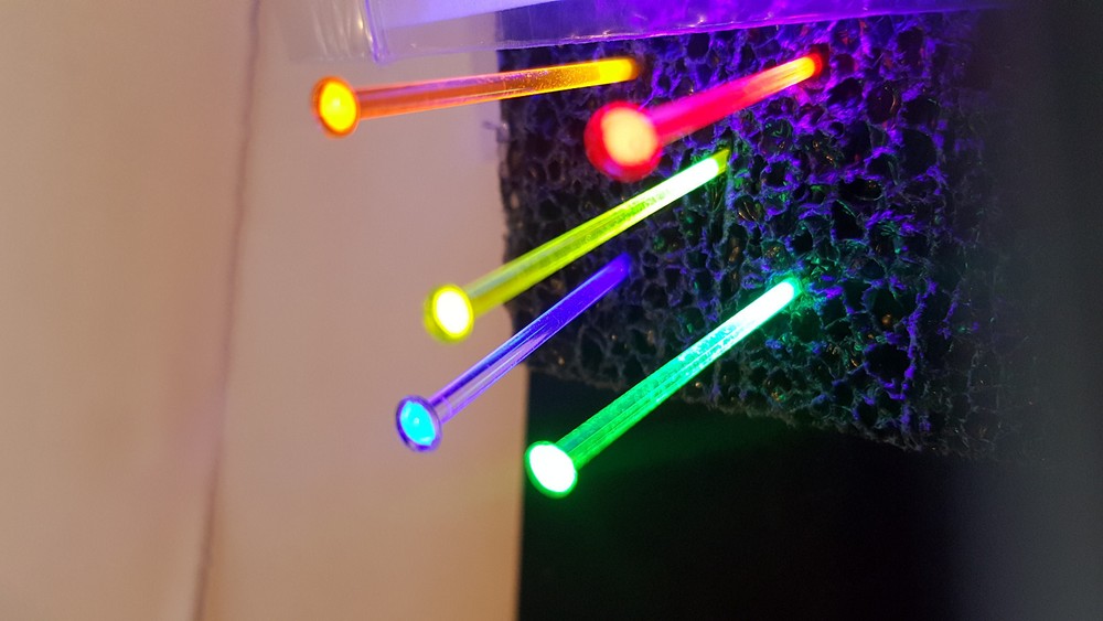 Fluorescent inserts MuzzleLoader Defender Poly 2 x2" BullsEye FIBEROPTIC 2mm