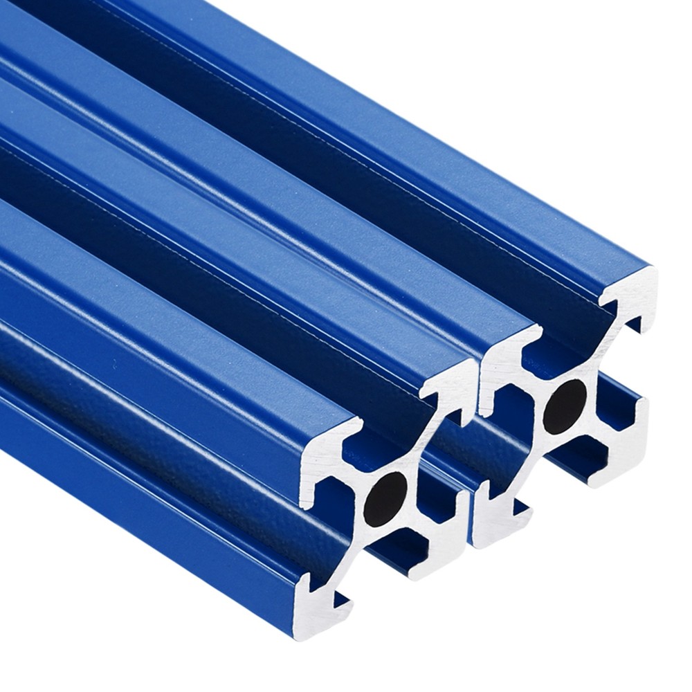 2Pcs 450mm 2020 Aluminum Extrusion Profile, Linear Rail Guide, Blue