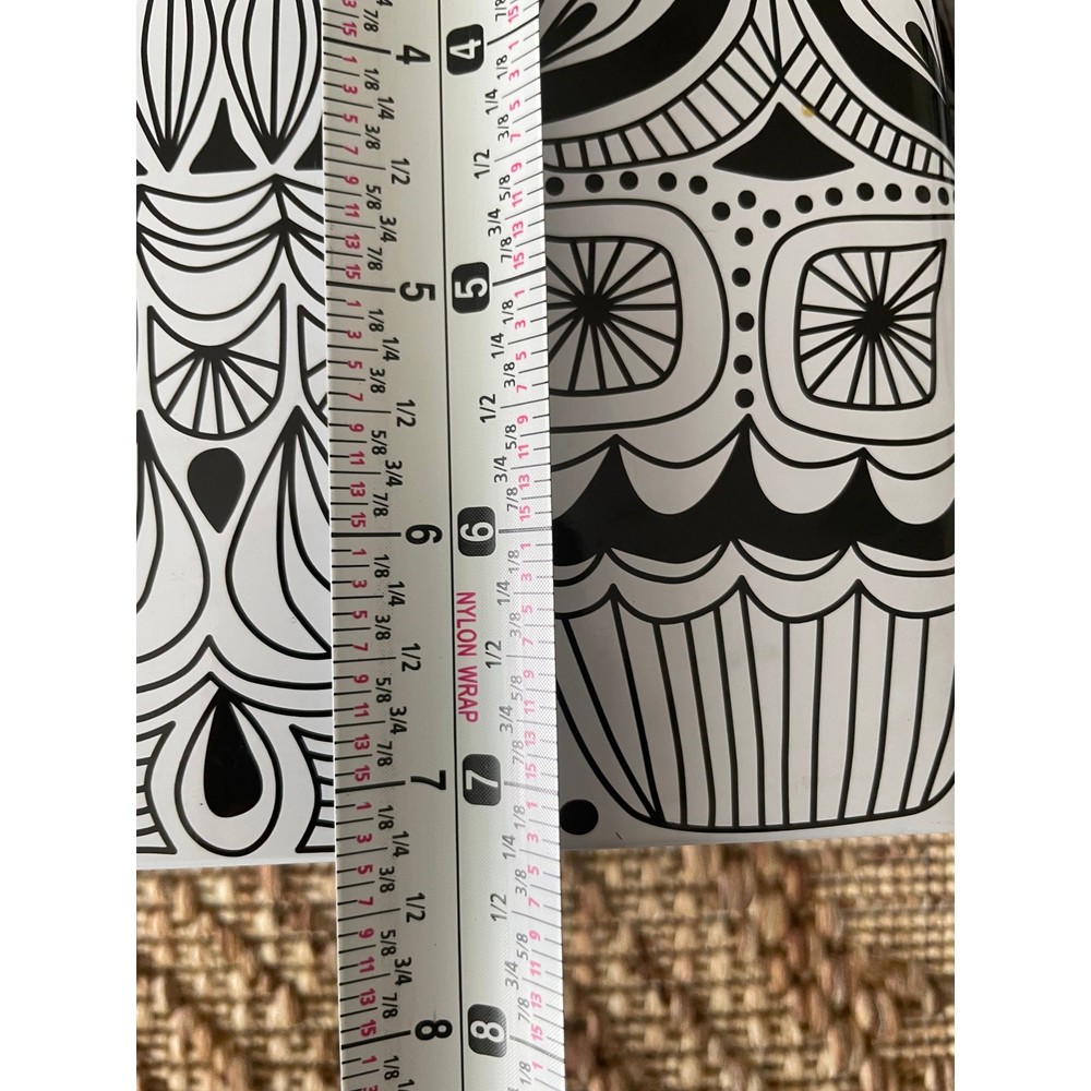 Set of 3 Ikea Black/White Scandi pattern Canisters nesting