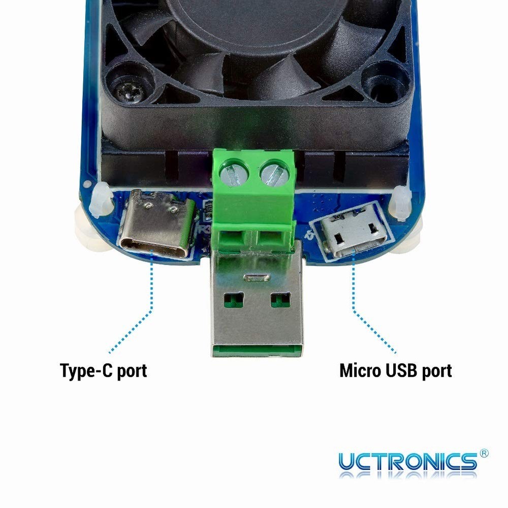 Electronic USB Load Tester, Adjustable Discharge Resistor Module 35W, Test and T