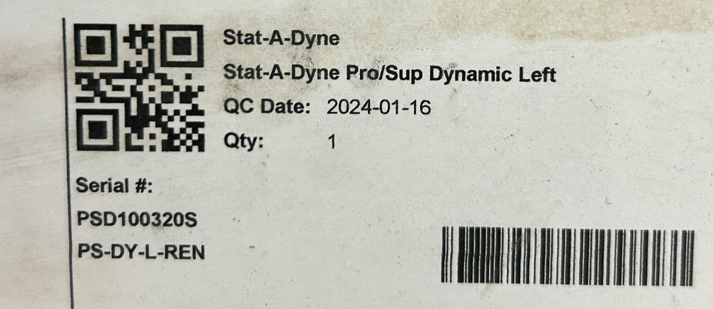 LANTZ STAT-A-DYNE PRO/SUP DYNAMIC LEFT PS-DY-L-REN NEW