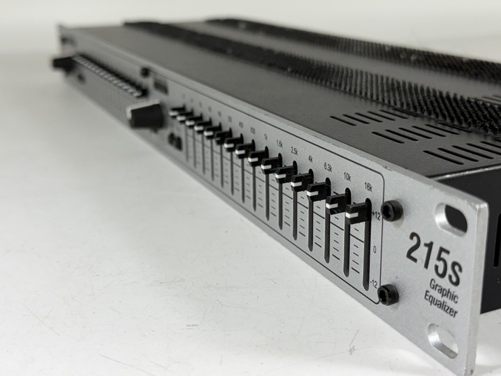 DBX 215S Dual Channel 15-Band Graphics Equalizer with Power Cable - Tested