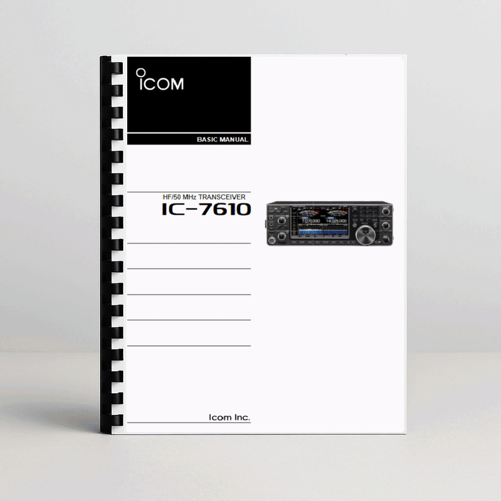 Icom IC-7610 Basic Instruction Manual
