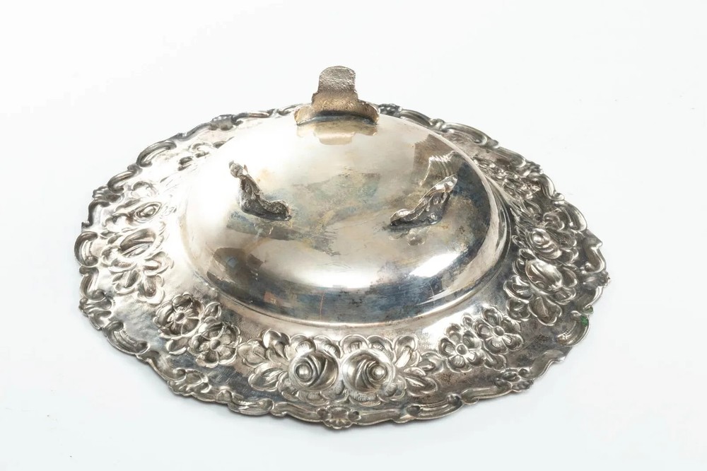 Vtg 800 Silver Centerpiece Bowl Footed