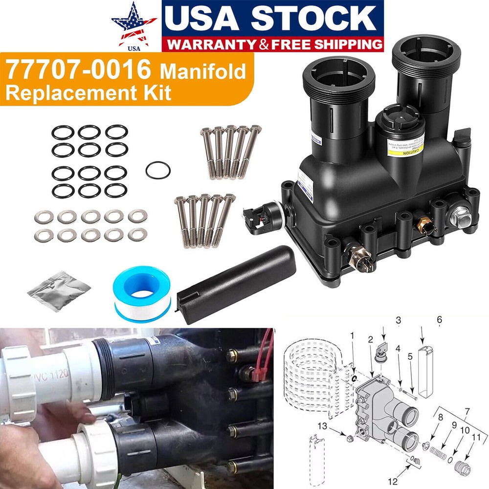 For Pentair 77707-0016 Mastertemp Pool Heater 460736 Manifold Replacement Kit