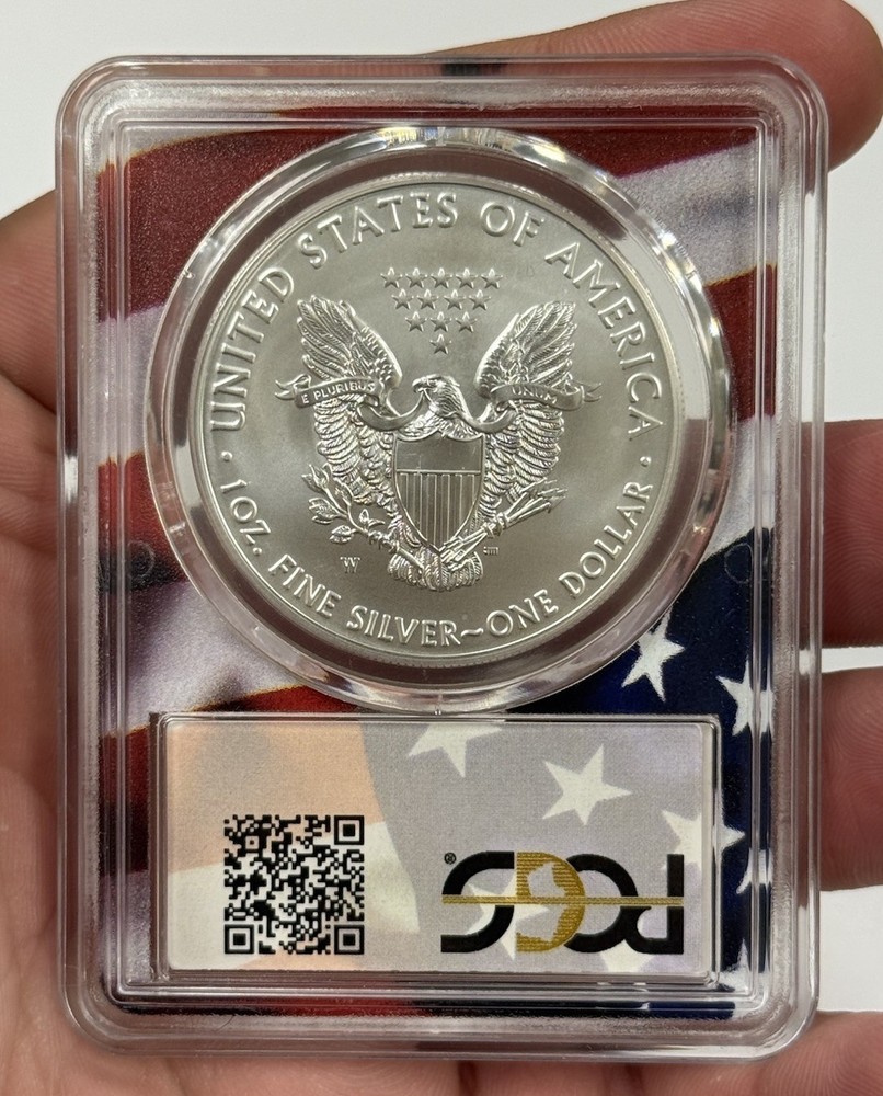 2018 W Silver Eagle Dollar SP70 Burnished PCGS Certified #8026
