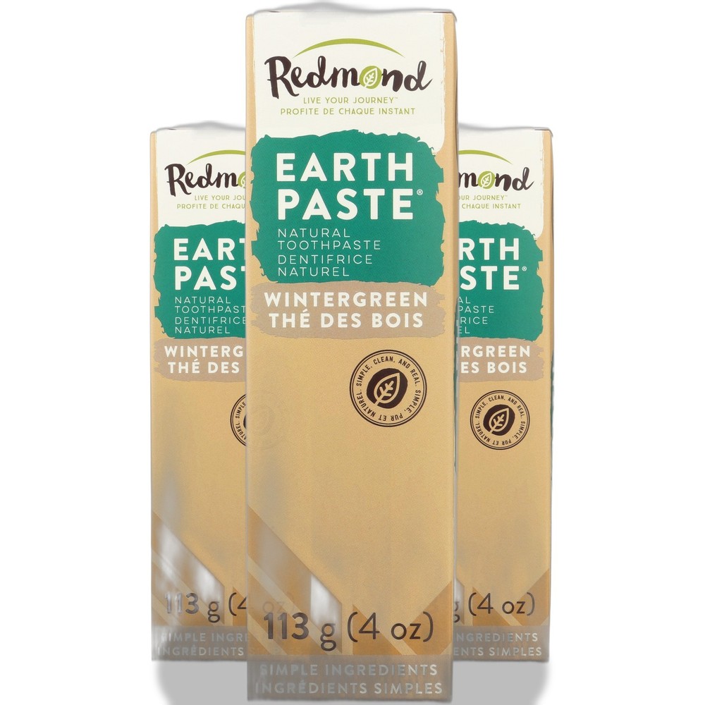 Redmond Earth Paste Natural Toothpaste Wintergreen 3 Pack