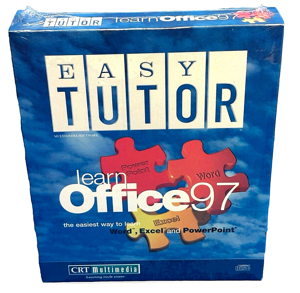 Easy Tutor Learn Microsoft Office 97 PC Software CD ROM Windows 95/ NT Sealed
