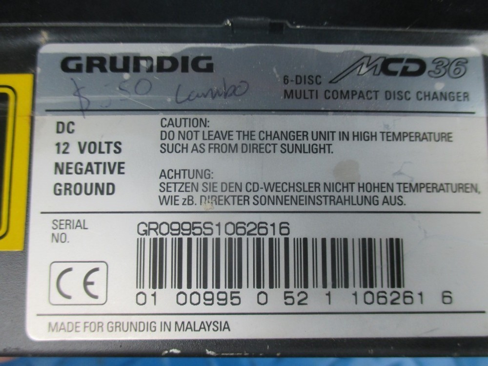 Lamborghini Murcielago Grundig CD changer MCD36 #5112