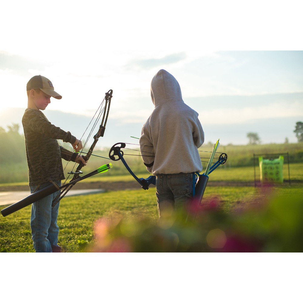 Genesis Original Lightweight Archery Compound Bow/Arrow Set, Right Handed, Blue