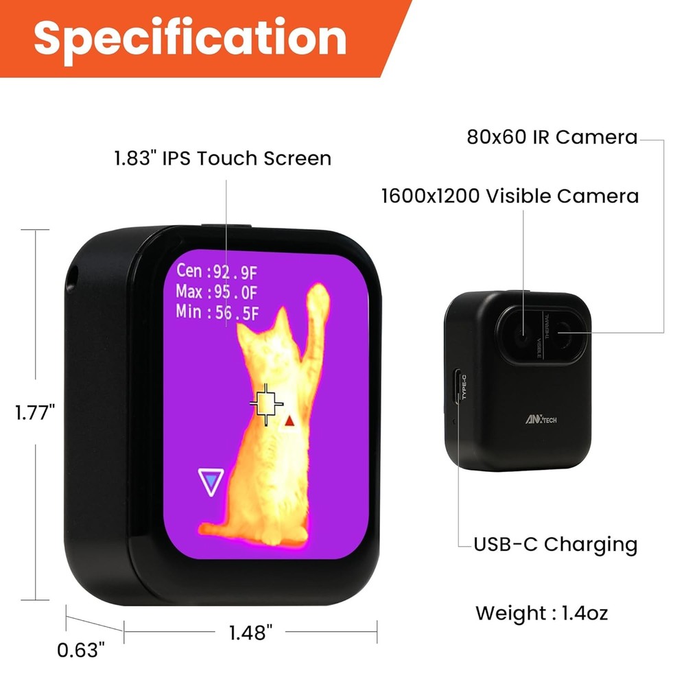 Thermal Imaging Camera for Beginner Mini Thermal Imager for Home Inspection
