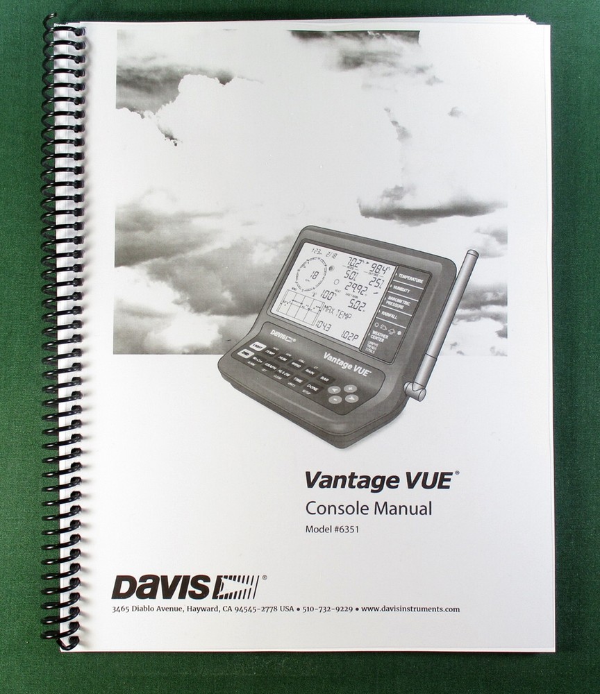 Davis Vantage View Instruction Manual: 76 Pages & Protective Covers!