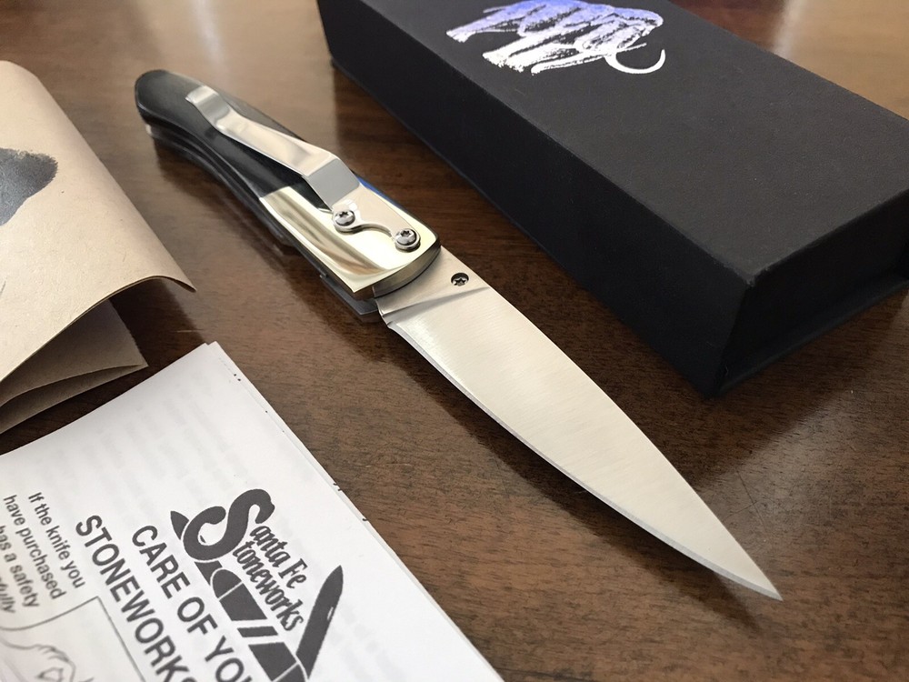 Santa Fe Stoneworks Folding Knife Nice Handle USA