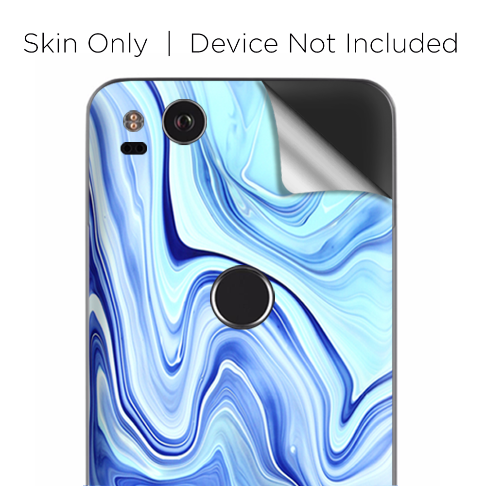 Google Pixel 2 Skins Decal Wrap Blue Marble Rocks Glass