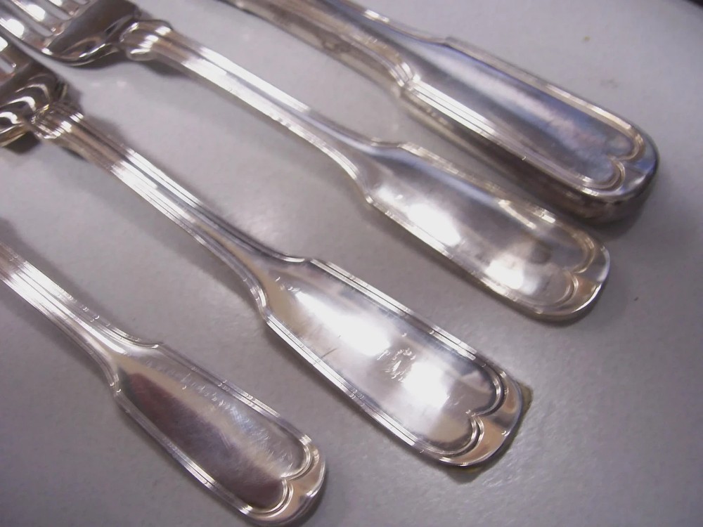 Fiddle (Silverplate) by REED & BARTON 2 Fork s, Knife and Teaspoon