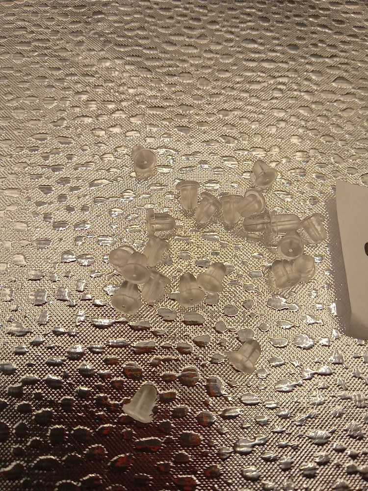 Clear Earring Backs - Rubber earring backs - 20 Count