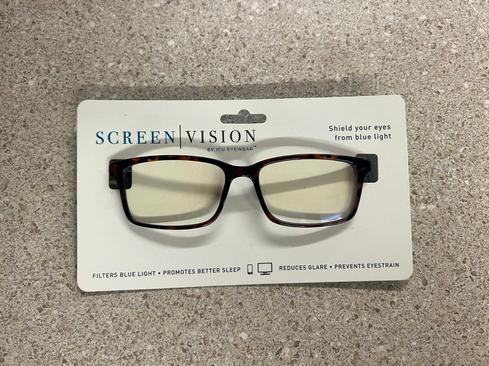 ICU Eyewear Screen Vision Blue Light Glasses New