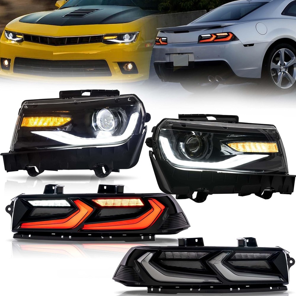 VLAND LED Projector Headlights & LED Tail lights For 2014-2015 Chevrolet Camaro