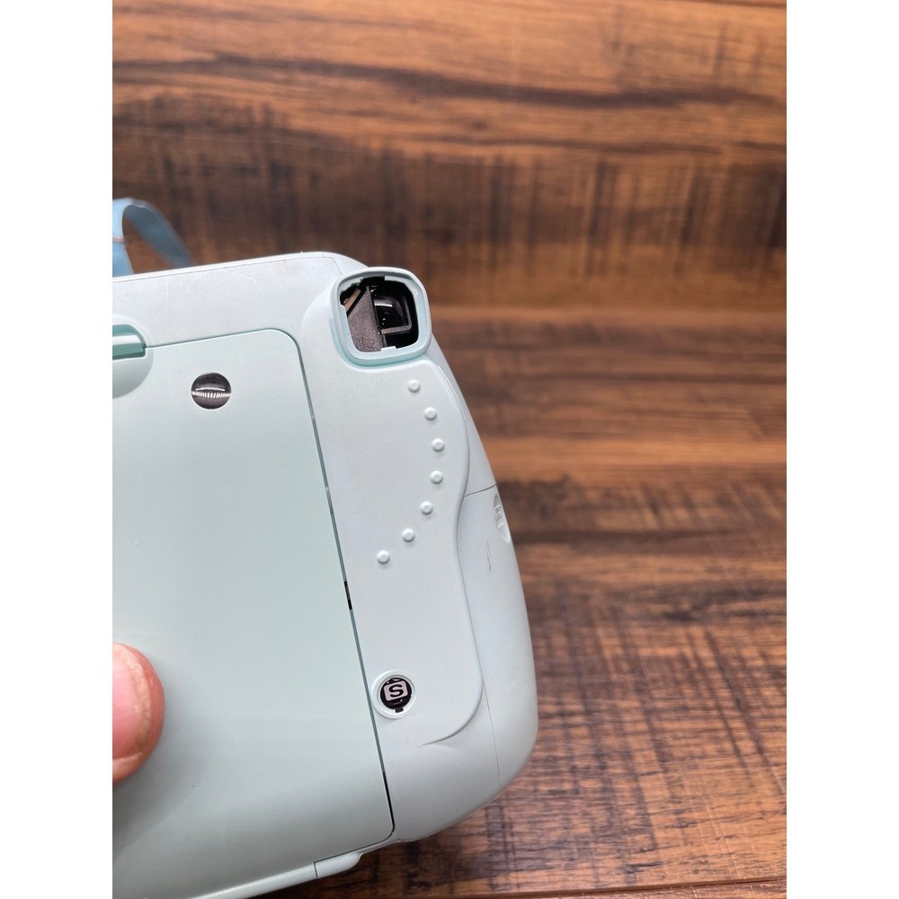 Fujifilm Instax Mini 9 Instant Camera Blue w Case Strap Viewfinder Damage