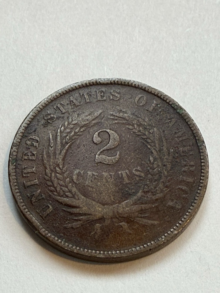 1868 Two Cent 2C USA Coin