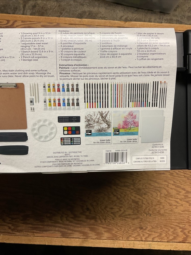 Mixed Media Studio Easel Art Set 90pcs