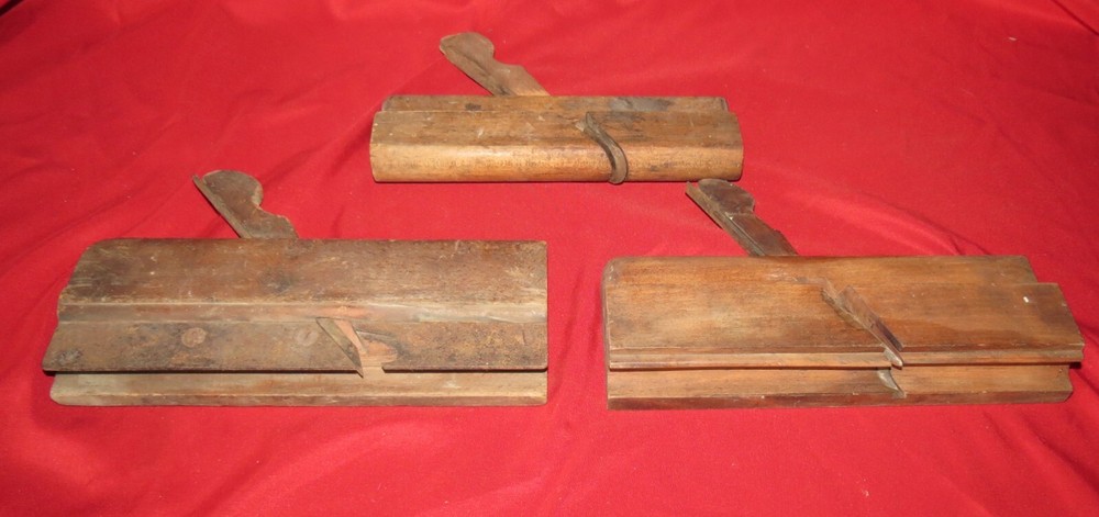 3 ASSORTED, UNBRANDED WOOD PLANES [AS FOUND]
