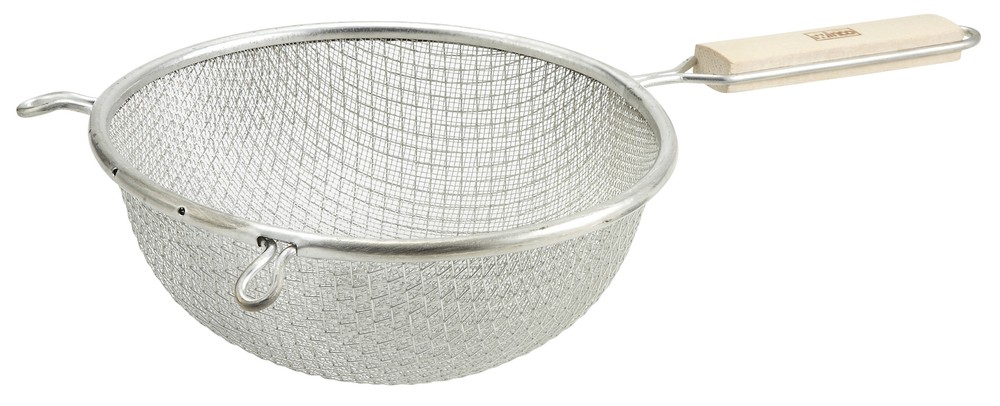8" Double Mesh Strainer, Medium, Tin (12 Each)