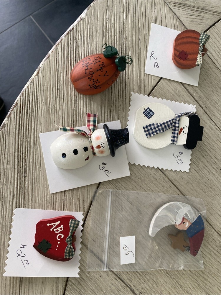 Hand painted holiday pins