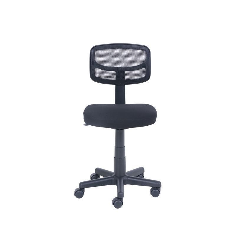 Mesh Task Chair Adjustable Height Padded Seat Durable Caster Wheels Office Black