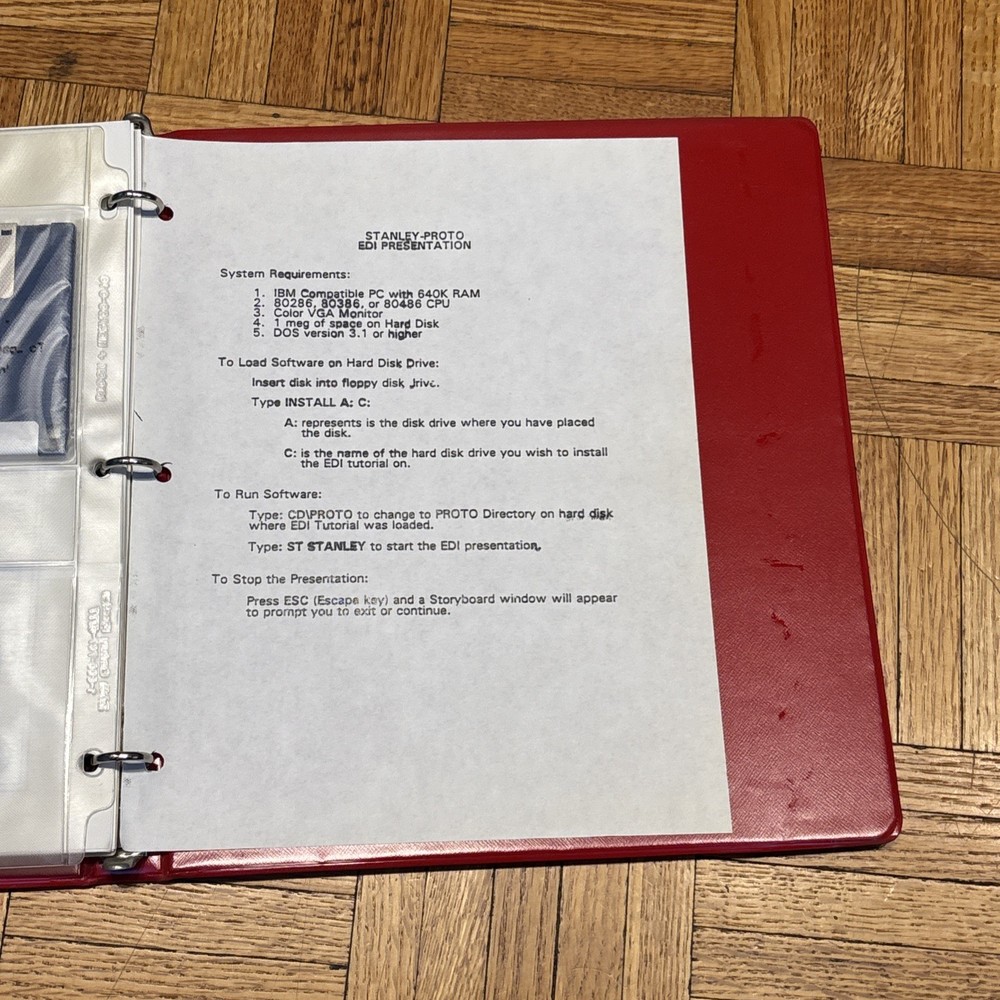 Vintage STANLEY PROTO Sales Binder - Tools To Increase Profits - EDI & Bar Code