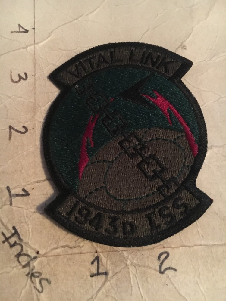 USAF 1943rd ISS Squadron subdued patch 10/5/25