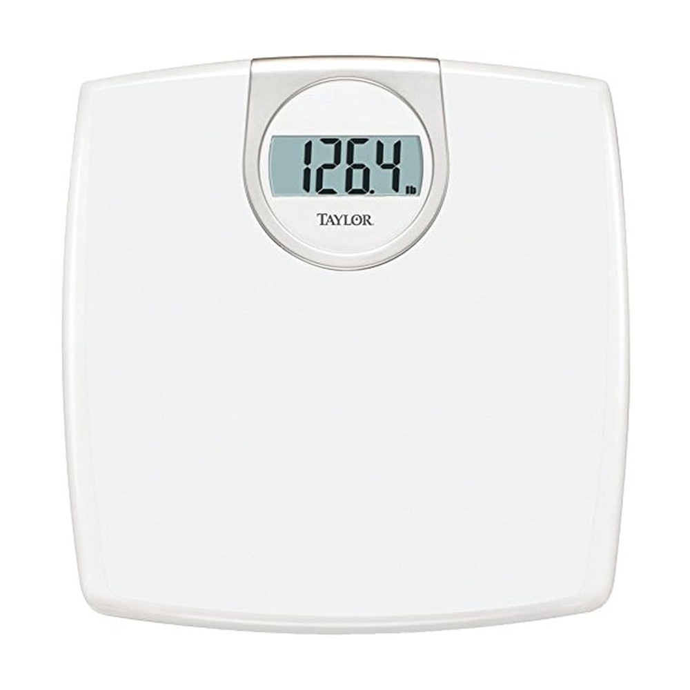 Digital 1.2-Inch LCD Bathroom Scale, 330 Lb Capacity, White