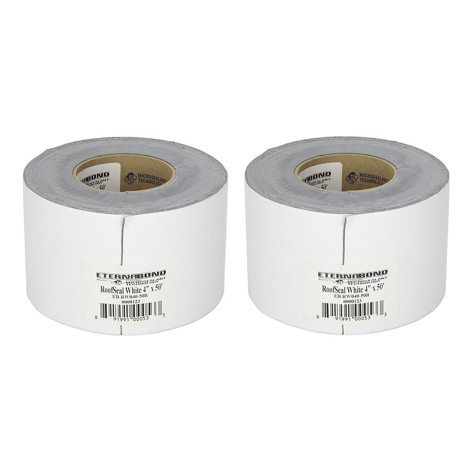 2 PACK Eternabond RV Roof & Leak Repair Tape 4" x 50' Roll - White, Authentic