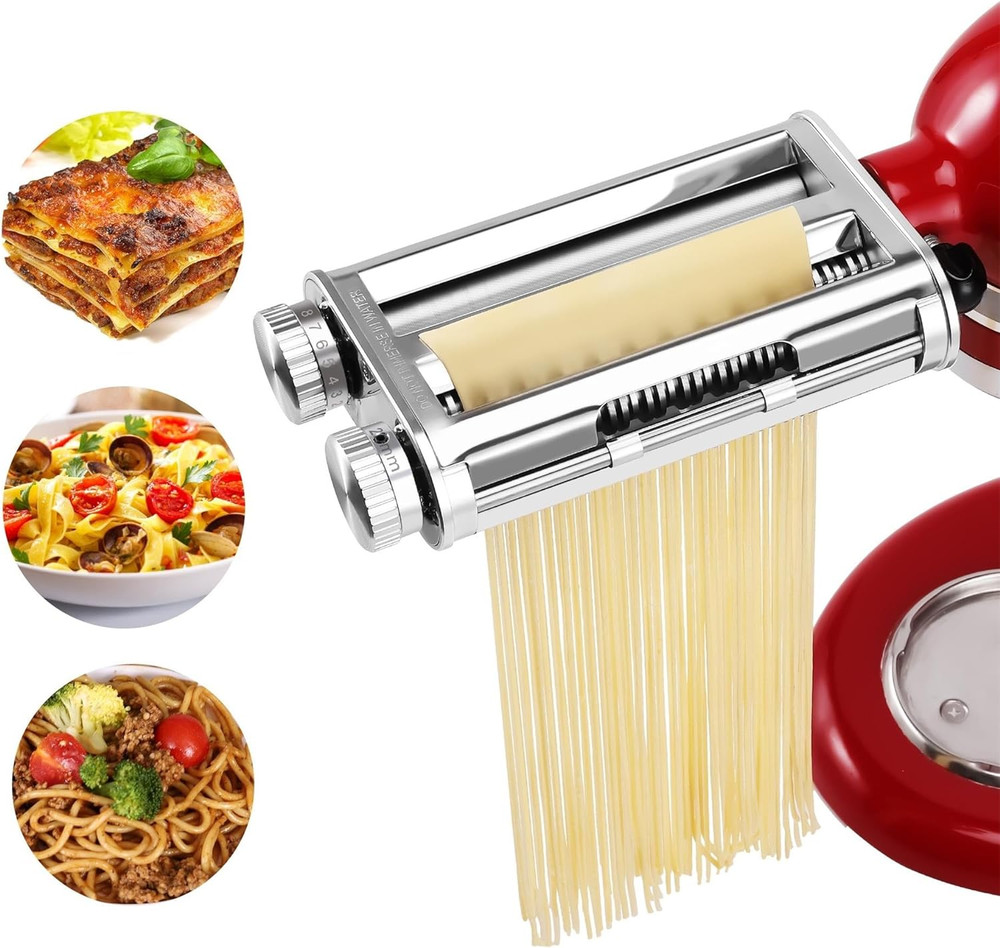 Kitchenaid Pasta Maker Attachment Set - Roller & Cutters with Cleaning Brush