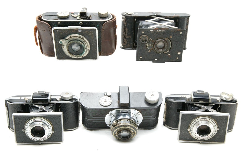 Five Antiques & Unique Cameras For Display Only. READ & SEE.