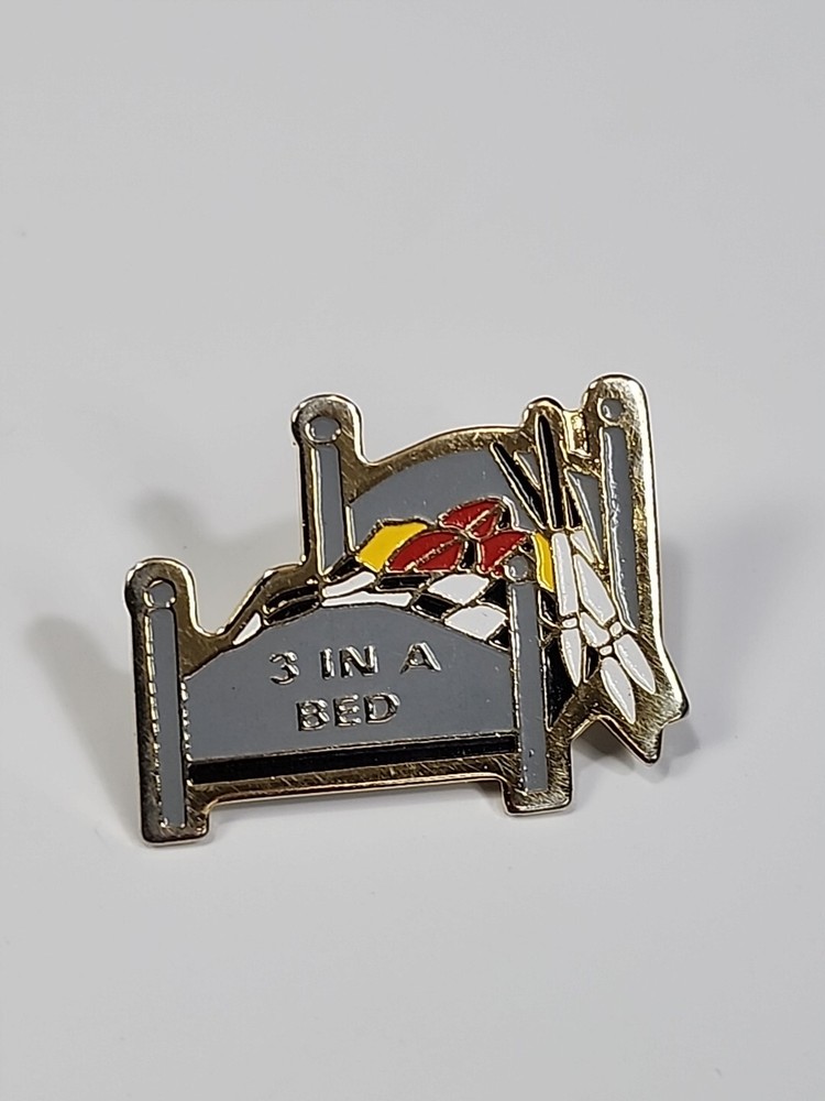 Three In A Bed Lapel Pin Darts Score