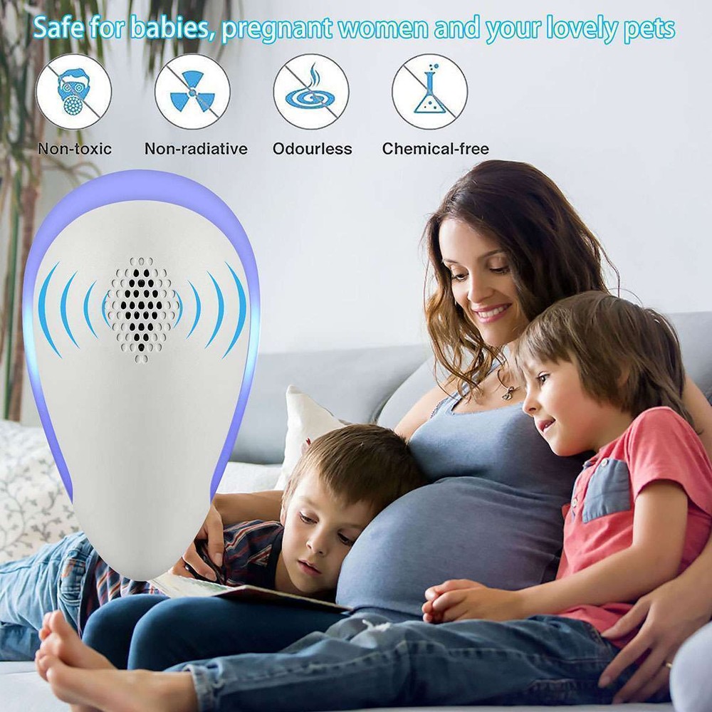 Electronic Pest Reject Control Ultrasonic Repeller Home Bug Rat Spider Roaches