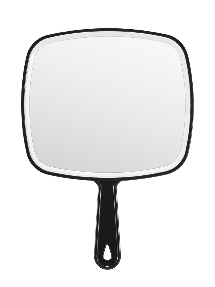 Extra Large Handheld Mirror,Hand Salon Mirror with Handle-12.4" x 9"