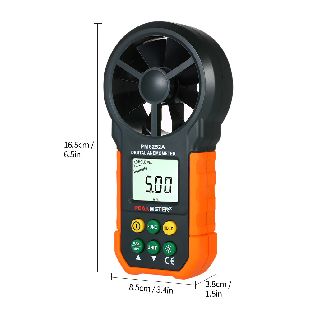 Wind PEAKMETER Handheld Anemometer Portable Wind Speed Meter CFM Meter C5O3