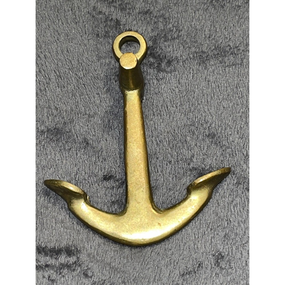 Solid Brass Anchor Nautical Decor Paperweight