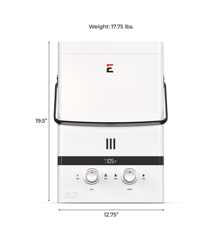 Eccotemp Luxé 1.85 GPM 52K BTU Portable Outdoor Tankless Water Heater (OPEN BOX)