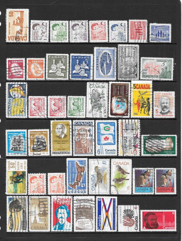CANADA     VARIOUS MINT HINGED & USED ISSUES      1964 to 1972