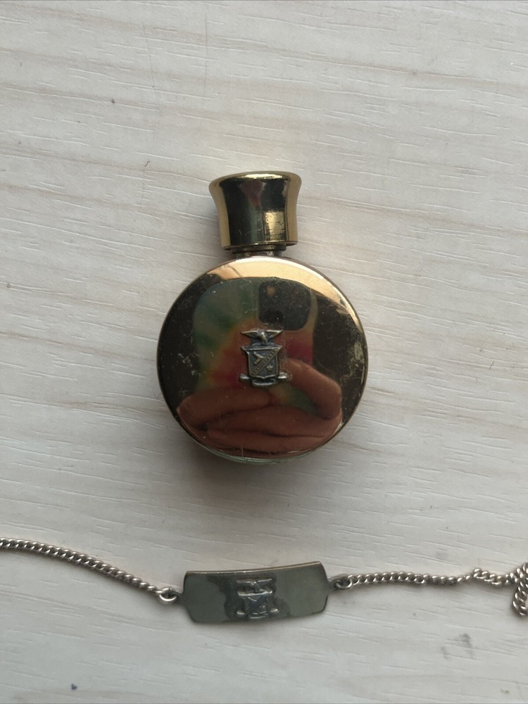 Refillable Perfume Bottle w/Chain - Vintage