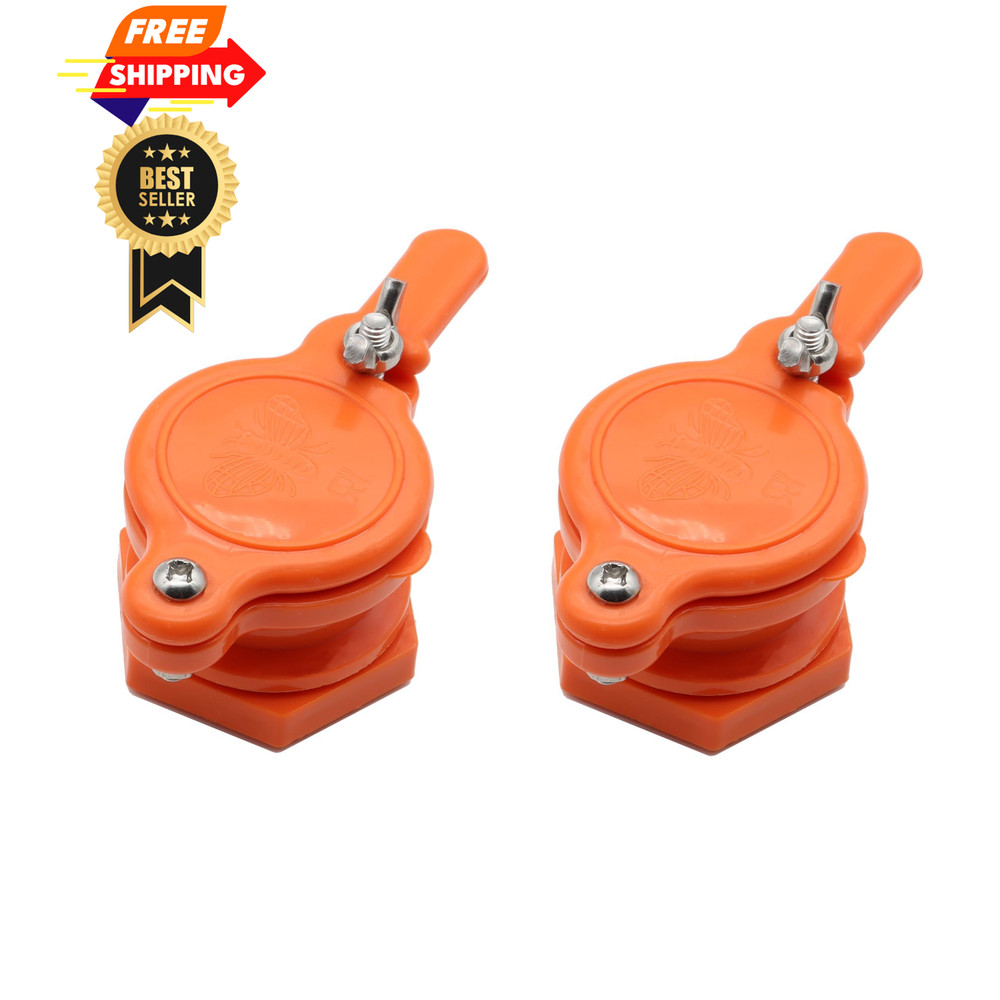 2Pcs Honey Gate Valve for Extractor,Durable Nylon Extractor Tap orange